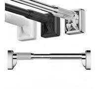 Tringle à rideau de douche extensible - Sans perçage - 40-500 cm - Tringle télescopique de 33 mm - En acier inoxydable - Pour salle de bain et armoire - Facile à installer et durable