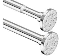 Tringle à rideau de douche extensible sans perçage - Extra épaisse - Pour salle de bain, chambre à coucher (85-220 cm, Φ32 mm)