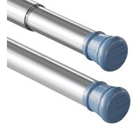 Tringle à rideau de douche extensible sans perçage - Tringle télescopique - Extra longue - Pour salle de bain, chambre à coucher - Argenté (50-70 cm, Φ25 mm)