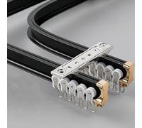 Tringle à rideau de douche flexible en aluminium à double voie, durable, facile à plier, options droites et incurvées, incassable, idéale pour les espaces personnalisés
