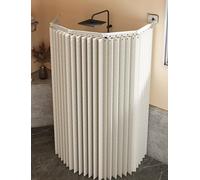 Tringle à rideau de douche pliable avec fixation à ventouse pour salle de bain et séparateur d'espace de vente au détail