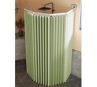 Tringle à rideau de douche pliable avec fixation à ventouse pour salle de bain et séparateur d'espace de vente au détail