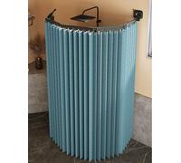 Tringle à rideau de douche pliable avec fixation à ventouse pour salle de bain et séparateur d'espace de vente au détail