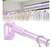 Tringle à rideau de douche réglable 40-500 cm, tringle télescopique pour salle de bain, fenêtres, placard, Ø 32 mm, extensible, violet (160-250 cm)