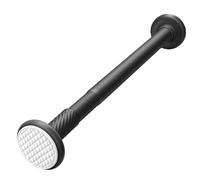 Tringle à rideau de douche réglable 71,1 à 483,9 cm, sans perçage, antirouille, 2,5 cm de diamètre, parfaite pour salle de bain et placard, finition noire élégante (370 à 440 cm / 173in)