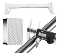 Tringle à rideau de douche sans perçage 410 à 500 cm - Tension réglable - Tringle télescopique antidérapante pour salle de bain, placard, fenêtre, séparateur de pièce (blanc)