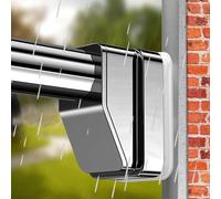 Tringle à Rideau de Douche Sans Percage réglable 40-500cm, Ø33mm Télescopique Tringle Rideau Douche, Antidérapant & Ne Rouille Jamais pour Fenêtres, Penderie, Porte(Acier inoxydable,50-75cm)