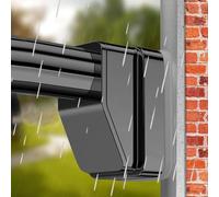 Tringle à Rideau de Douche Sans Percage réglable 40-500cm, Ø33mm Télescopique Tringle Rideau Douche, Antidérapant & Ne Rouille Jamais pour Fenêtres, Penderie, Porte(Gris,260-350CM)