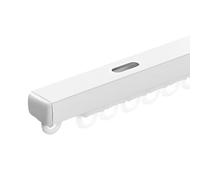 Tringle à rideau de douche silencieuse en alliage d'aluminium antidérapant pour salle de bain, chambre à coucher, placard, porte, séparateur de pièce - 220 cm - Blanc