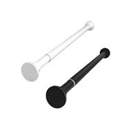 Tringle à rideau de douche télescopique réglable - Barre de tension extensible, sans vis, acier inoxydable, design antidérapant, 27/32 mm de diamètre, idéale pour salles de bains et fenêtres (couleur