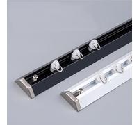 Tringle à rideau de douche télescopique réglable en aluminium robuste, installation facile, design ultra fin pour salle de bain et fenêtre, résistante à la rouille.