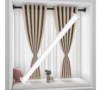 Tringle à rideau de douche télescopique réglable pour placard, 50-280 cm, noir/blanc, convient pour 48,3 à 88,9 cm, design à ressort durable