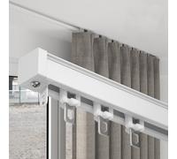 Tringle à Rideau de Douche télescopique réglable - Rail de Plafond Robuste, Robuste et Facile à Installer - Rail de Rideau Double Peu encombrant - Épaisseur de 2 mm pour