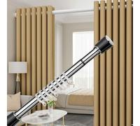 Tringle à rideau de douche télescopique réglable sans perçage extensible de 1,3 à 3,5 m pour intérieur/extérieur, installation facile, finition argentée, 2,6 à 3,5 m