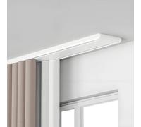Tringle à rideau de plafond à double rangée - Très résistante et silencieuse - Design caché - Pour salon et salle de bain - 440 cm - Blanc et facile à installer