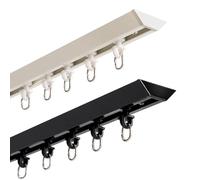 Tringle à rideau de plafond autocollante de 1,8 m - Tringle à rideau ultra fine sans perçage pour chambre à coucher, douche, salon - Installation facile - Blanc - Design flexible et élégant