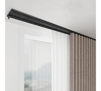 Tringle à rideau de plafond extra fine en alliage d'aluminium de 10 m pour porte coulissante de maison, camping-car, intimité, design noir élégant