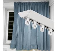 Tringle à rideau de plafond invisible ultra fine avec support silencieux, barre de séparation de pièce simple pour utilisation à l'hôpital, idéale pour 1 ou 4 panneaux de rideaux, design élégant et