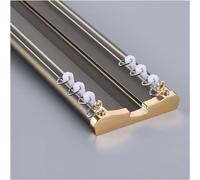 Tringle à rideau de plafond robuste - Double tringle à rideaux pour séparateur de pièce, bureau et salon, système de montage réglable de 1 à 5 m