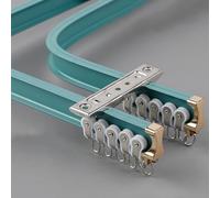 Tringle à rideau double en aluminium flexible pour montage au plafond droit et baie facile à plier, idéale pour la décoration de la maison et du bureau, solution d'économie d'espace
