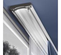 Tringle à Rideau Double pour Rideaux Lourds, réglable, 3 Rails de Plafond coulissants (10,8 pi) pour Rideaux de fenêtre et de Douche, Installation Facile, Conception Poly