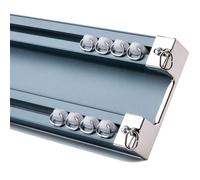 Tringle à rideau double pour séparateur de pièce, réglable, 2,2 m, design élégant, idéal pour la décoration de la maison et la séparation de l'espace