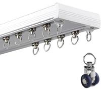 Tringle à rideau double sans couture pour un glissement fluide, idéale pour les rideaux de séparation et de camping-car, solution polyvalente et élégante pour n'importe quel espace
