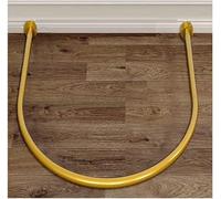 Tringle à Rideau en Métal, Baignoire De Salle De Bain en Forme De U, Porte-Tringle De Rideau De Douche D’Angle, Cintre De Rideau De Salle De Bain Mural en Forme De U, Po, Gold, 90x90cm