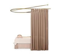 Tringle À Rideau en U for Cloison De Séparation, Rail De Support Métallique, Écran De Protection Translucide, for Salon De Beauté, Cabine D'essayage, Fixation Murale(Color4,Width-120cm)