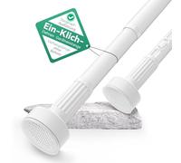 Tringle à Rideau Extensible sans Perçage - Barre de Douche et Cuisine (70-120 cm, Ø 32 mm, Blanc) - Installation Facile pour Salle de Bain, Balcon et Fenêtres
