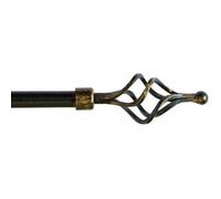 Tringle à rideau fer extensible tige coulissante mod.Tringle à rideau Vortice 120-210 noir - or [193]