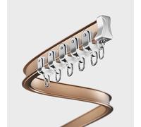 Tringle à rideau flexible en aluminium - 80 cm - Séparateur de pièce élégant - Installation facile - Finition champagne pour des espaces élégants