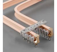 Tringle à rideau flexible en aluminium à double rail pour tringle à rideau de douche pliable résistante à la casse, design droit ou incurvé pour une installation polyvalente