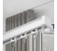 Tringle à rideau invisible de 2,8 m en aluminium robuste pour rideaux lisses, design dissimulé pour intérieurs modernes, idéal pour la maison et le bureau.