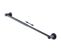 Tringle à rideau magnétique réglable de 25,4 à 45,7 cm pour porte en métal, porte-serviettes magnétique pour réfrigérateur, porte-serviettes magnétique pour cuisine, lave-vaisselle, lave-linge, noir