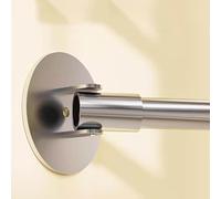 Tringle à rideau réglable antidérapante avec support pivotant à 180 °, extension ronde pour murs inclinés, parfaite pour accrocher des vêtements dans un placard et une salle de bain (taille : 5090 cm