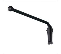 Tringle à rideau réglable avec bras oscillant pour fenêtres et portes - 70 cm - Noir - Idéale pour isoler les panneaux latéraux et les écrans de porte d'entrée - Installation facile - Design élégant.