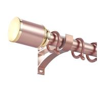 Tringle à rideau romaine silencieuse, ensemble complet de tringles simples et doubles, matériau antirouille épais en option, accessoires d'installation de poinçonnage complets(A,230cm(115cm*2))