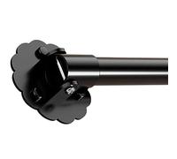 Tringle à Rideau Salle de Bain, Tringle de Placard Murale Inclinée, Rail de Rideau Réglable, Tringle Rideau, Support de Douche Pivotant 180° Acier Inoxydable, Rail de Plafon(Size:75-115cm,Color:Black)