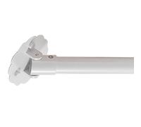 Tringle à Rideau Salle de Bain, Tringle de Placard Murale Inclinée, Rail de Rideau Réglable, Tringle Rideau, Support de Douche Pivotant 180° Acier Inoxydable, Rail de Plafo(Size:130-210cm,Color:White)