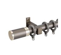 Tringle à Rideau Simples, Rail à Rideaux Robuste Avec Supports En Alliage D'aluminium, Anneau Amovible, Barre Rideau En Métal, Pour Porte Coulissante, Montage Mural(Champagne,280cm/9.2ft(2*140cm))