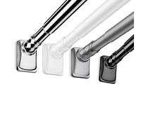 Tringle à rideau télescopique sans perçage 40-500 cm - Rail de serrage antidérapant pour douche, salle de bain, armoire, fenêtre et séparateur de pièce - Gris (260-350 cm)