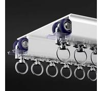 Tringle à rideaux à double rail robuste avec insonorisation, support de plafond pour une meilleure intimité et une réduction du bruit dans les espaces de vie