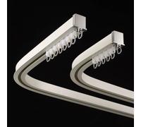 Tringle à rideaux à double voie, tringle à rideaux coulissante, système de séparation de pièce pliable pour salle de bain, balcon, clinique médicale, salon, intimité