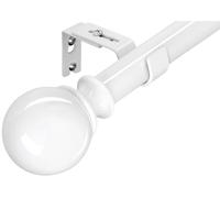 Tringle à rideaux à œillets Blanc 135-365 cm