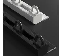 Tringle à rideaux auto-adhésive ultra fine de 1,9 m - Système de rail de montage au plafond pour un glissement fluide - Parfait pour les salles de séjour - Installation facile et solution peu