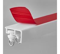 Tringle à rideaux autocollante pour plafond ou mur, barre de rideau silencieuse en aluminium pour salon, chambre à coucher, séparateur de douche (blanc, 2,90 m - 2 x 1,45 m)