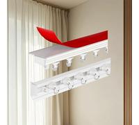 Tringle à rideaux autocollante réglable pour montage au plafond ou au mur 0,80 m 3,20 m Blanc 140 cm pour une installation facile