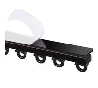 Tringle à rideaux autocollante - Tringle à rideaux en aluminium robuste sans perçage pour murs et plafonds lisses, idéale pour chambre à coucher, cuisine, bureau, salon