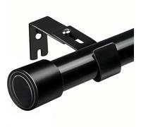 Tringle a rideaux barre à rideaux noire 300 CM Long tringle a rideau avec supports pour chambre, salon, cuisine(72-310CM Φ25mm)